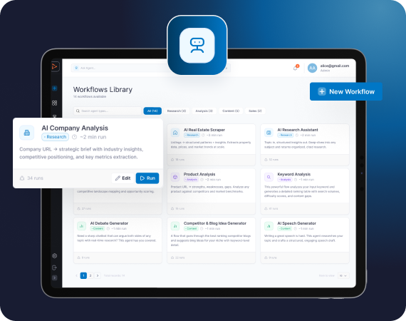 Custom AI Agent Platform for Business Workflow Automation