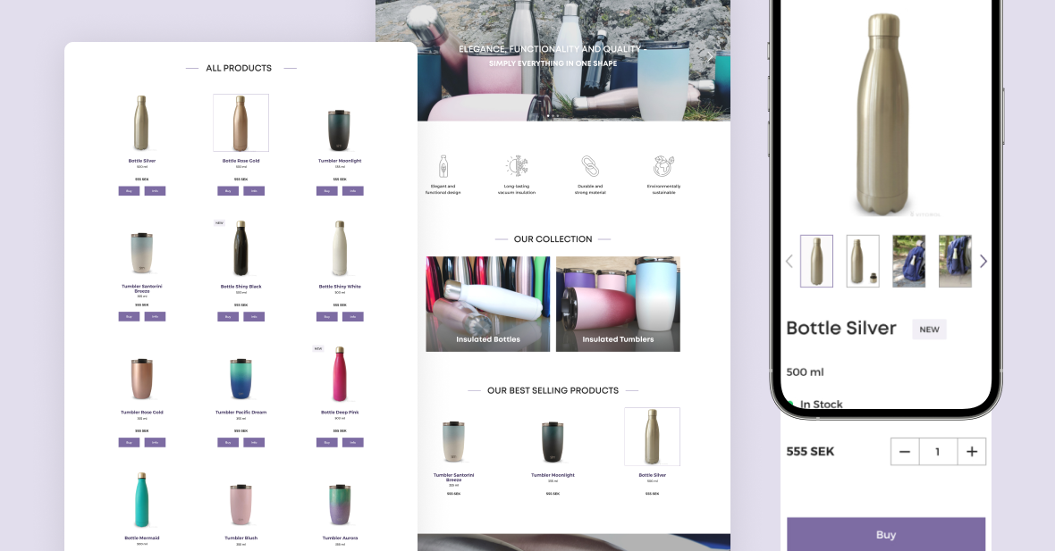 Custom nopCommerce Store for a DTC Insulated Drinkware Brand