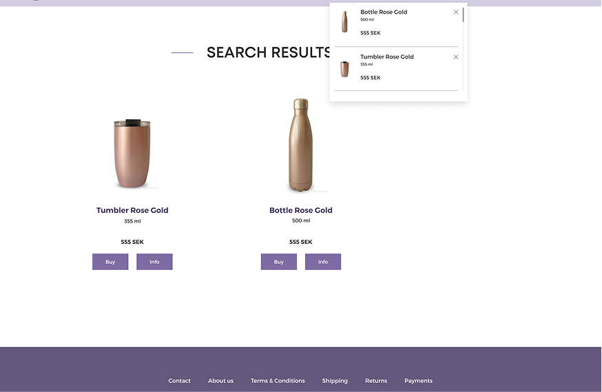 Custom nopCommerce Store for a DTC Insulated Drinkware Brand screenshot 1