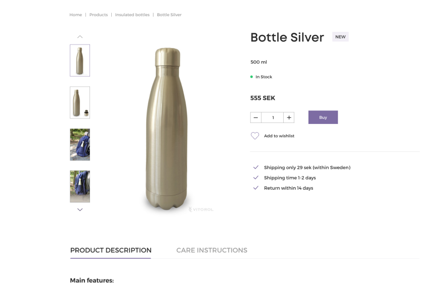 Custom nopCommerce Store for a DTC Insulated Drinkware Brand screenshot 3
