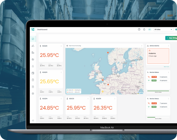 Real-time temperature monitoring platform for cold-chain compliance