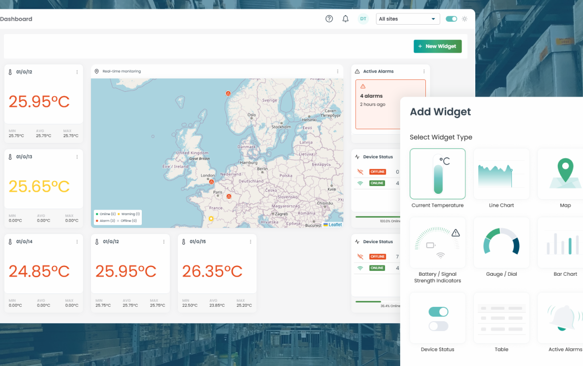 Real-time temperature monitoring platform for cold-chain compliance