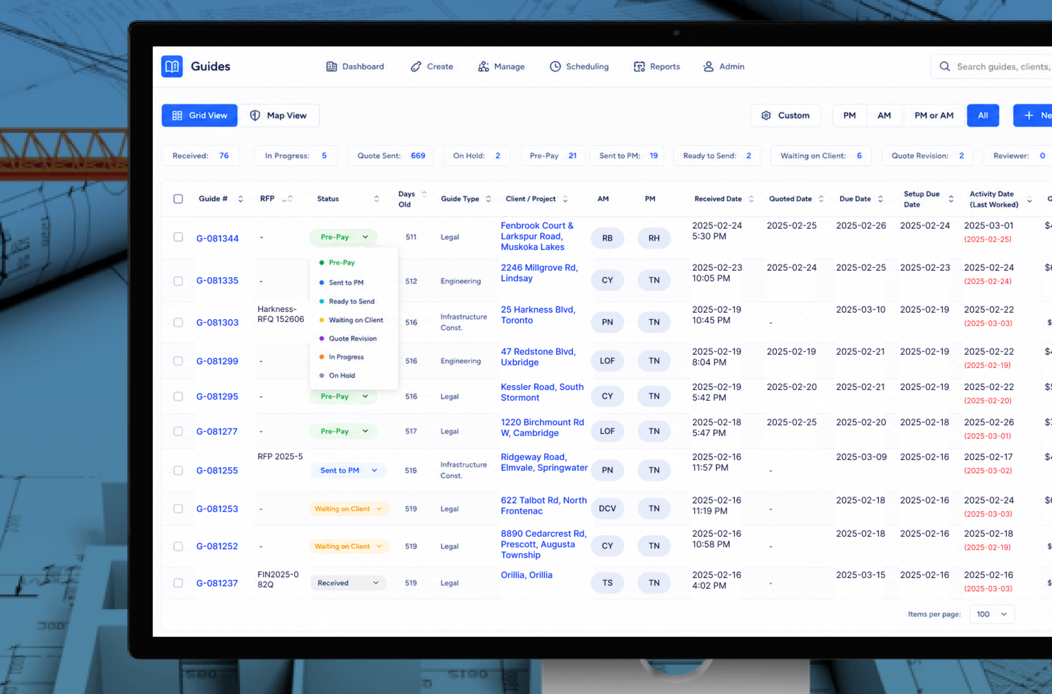 Legacy ASP.NET modernization for a land-surveying ERP
