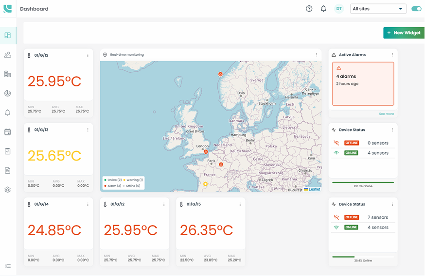 Real-time temperature monitoring platform for cold-chain compliance screenshot 1