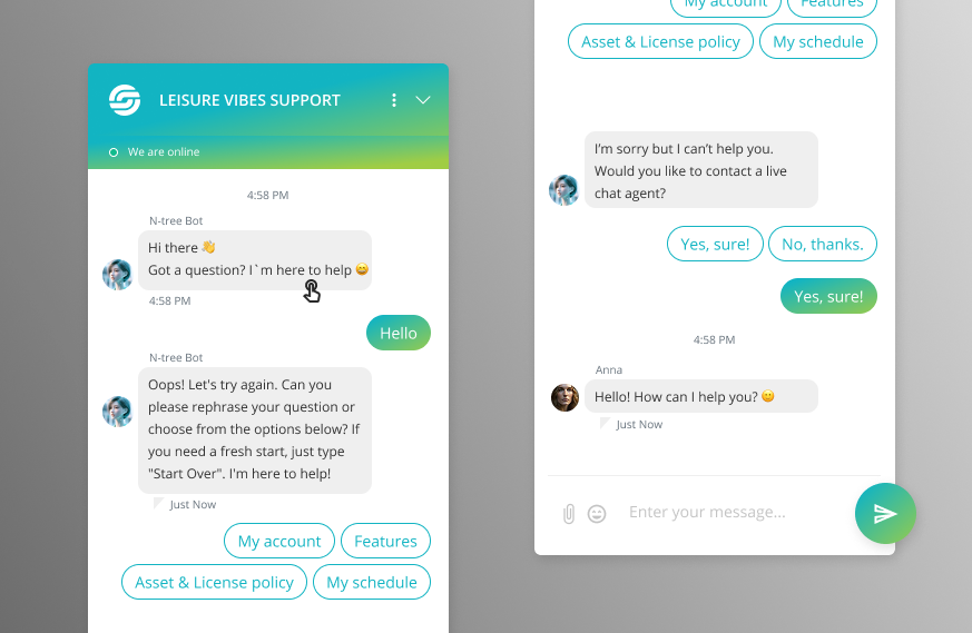 AI Sales Chatbot for Ecommerce and Reservation Systems: In-Chat Booking for Hotels and Spas screenshot 1