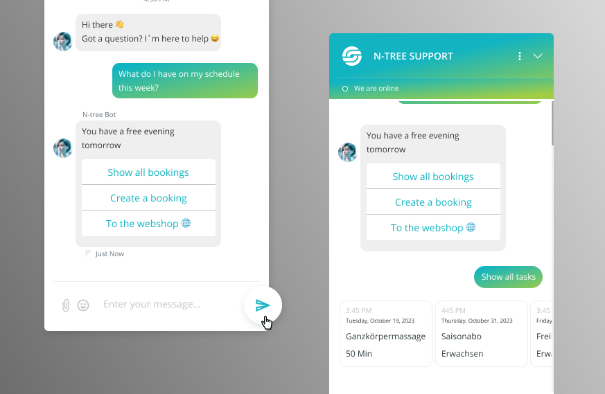 AI Sales Chatbot for Ecommerce and Reservation Systems: In-Chat Booking for Hotels and Spas screenshot 2