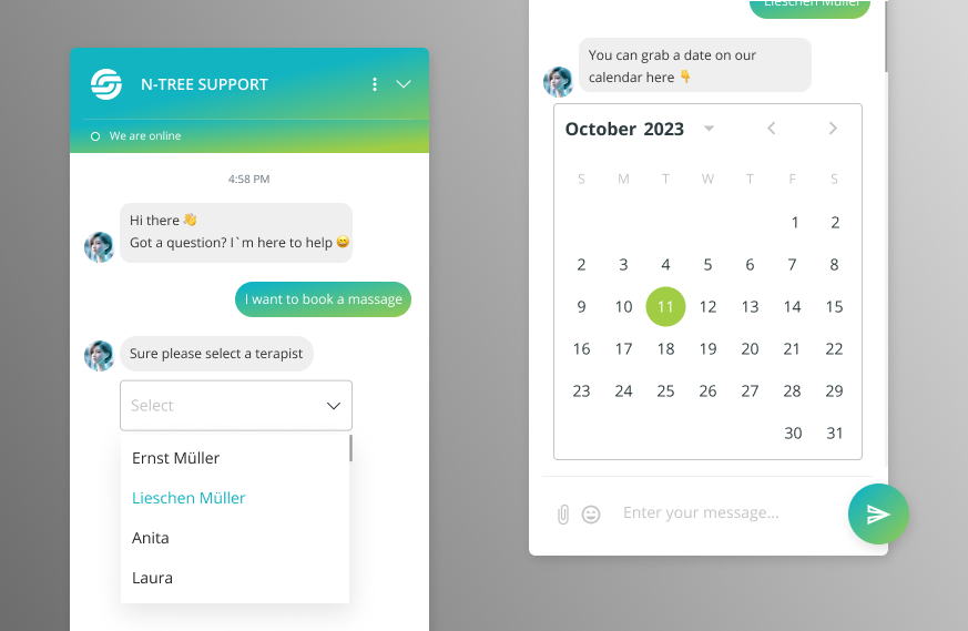 AI Sales Chatbot for Ecommerce and Reservation Systems: In-Chat Booking for Hotels and Spas screenshot 3