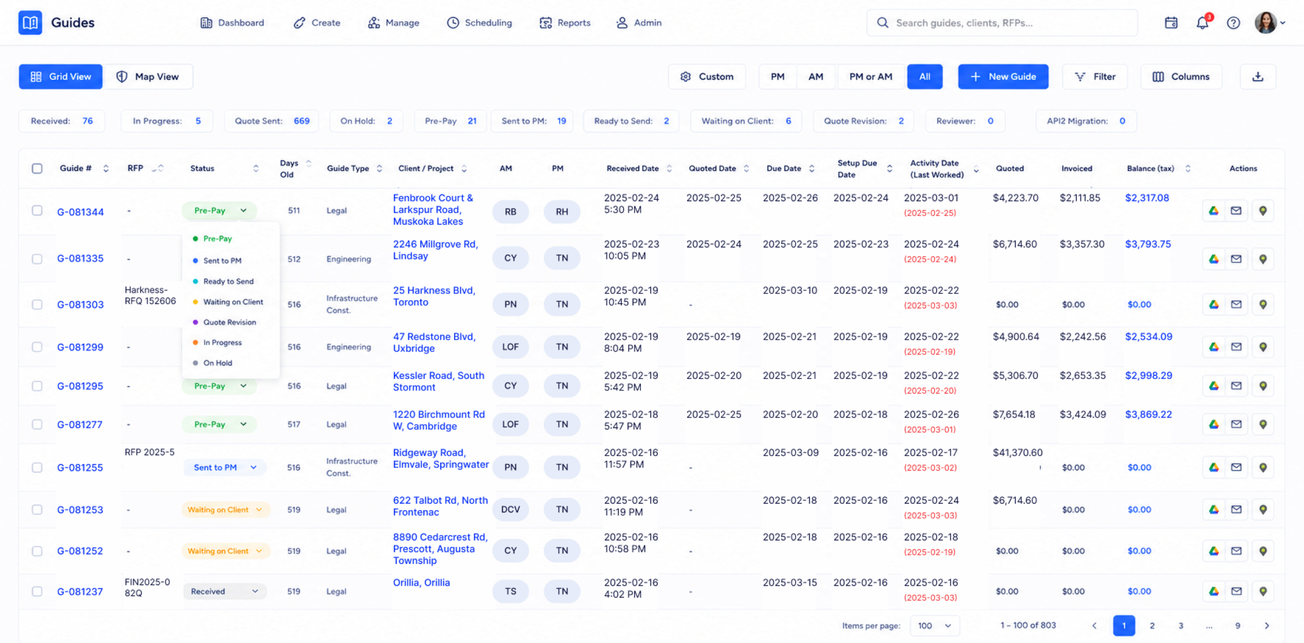 Legacy ASP.NET modernization for a land-surveying ERP screenshot 2